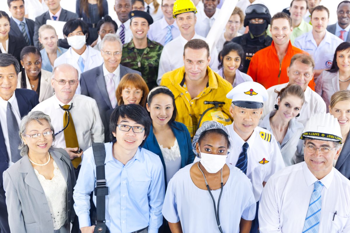 International Workers with different Occupations.