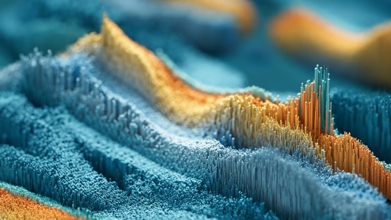 Digital Analytics – Blue, Orange, Yellow – Technology, Big Data, Forecasting